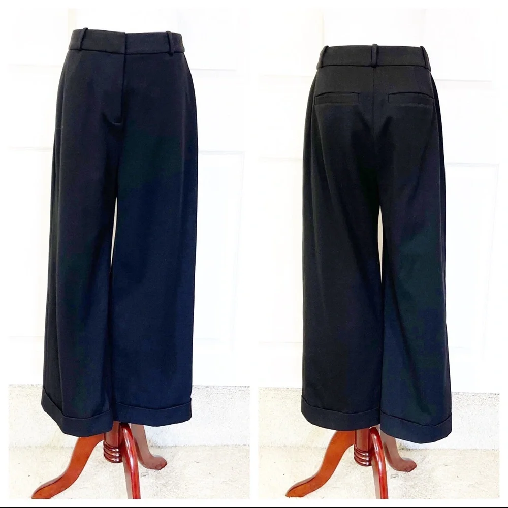 Kate Spade New York Black Cuffed Culottes